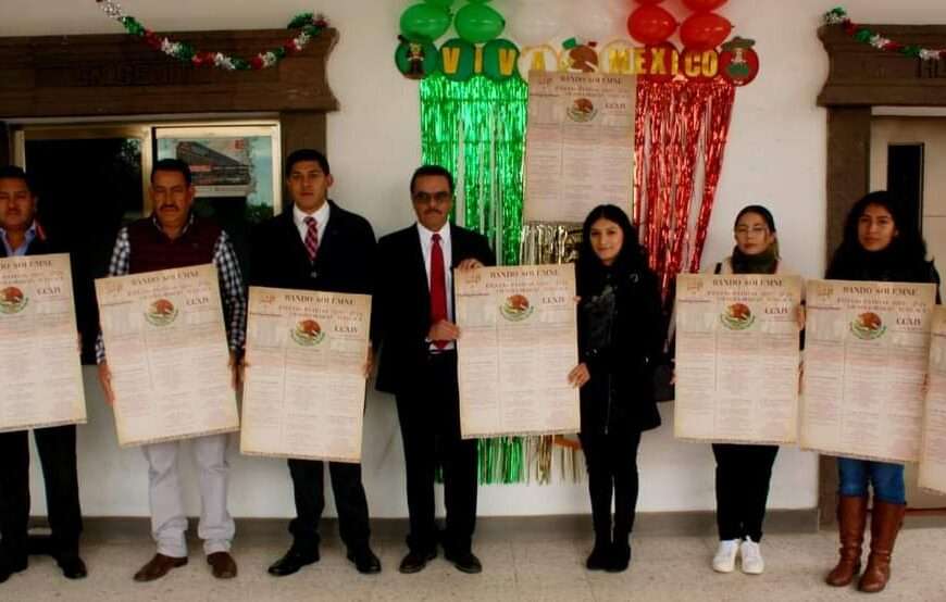 Con la colocación del Bando Solemne inician las fiestas patrias en Yauhquemehcan