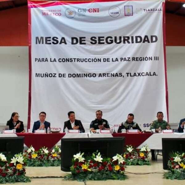 Autoridades realizan mesa de seguridad de la región tres en Muñoz de Domingo Arenas