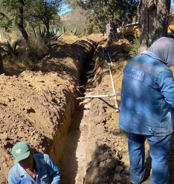 Avanza ampliación de red de agua potable en Barrio de la Luz, Yauhquemehcan
