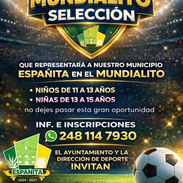 Españita invita a participar en el Torneo Mundialito Tlaxcala