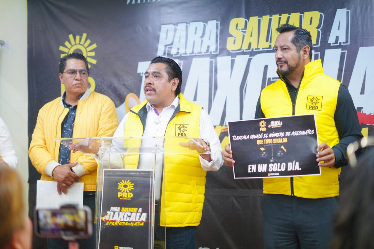 “TLAXCALA NO ES SEGURO”: PRD EXIGE SALIDA DE PEREA MARRUFO POR CRISIS DE VIOLENCIA